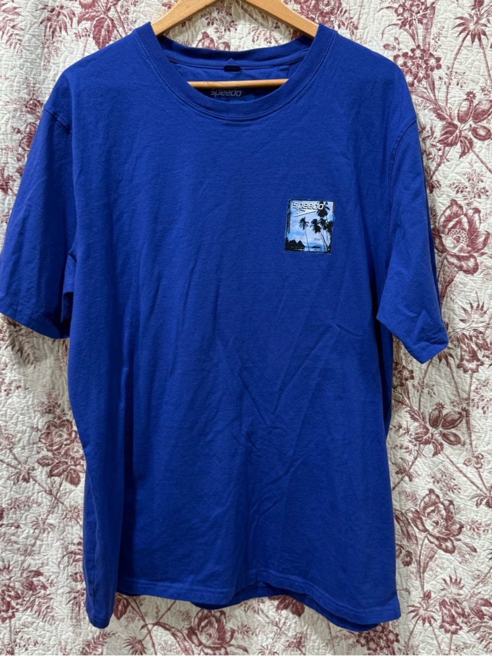Speedo Blue Graphic Tee Palm Trees XXL